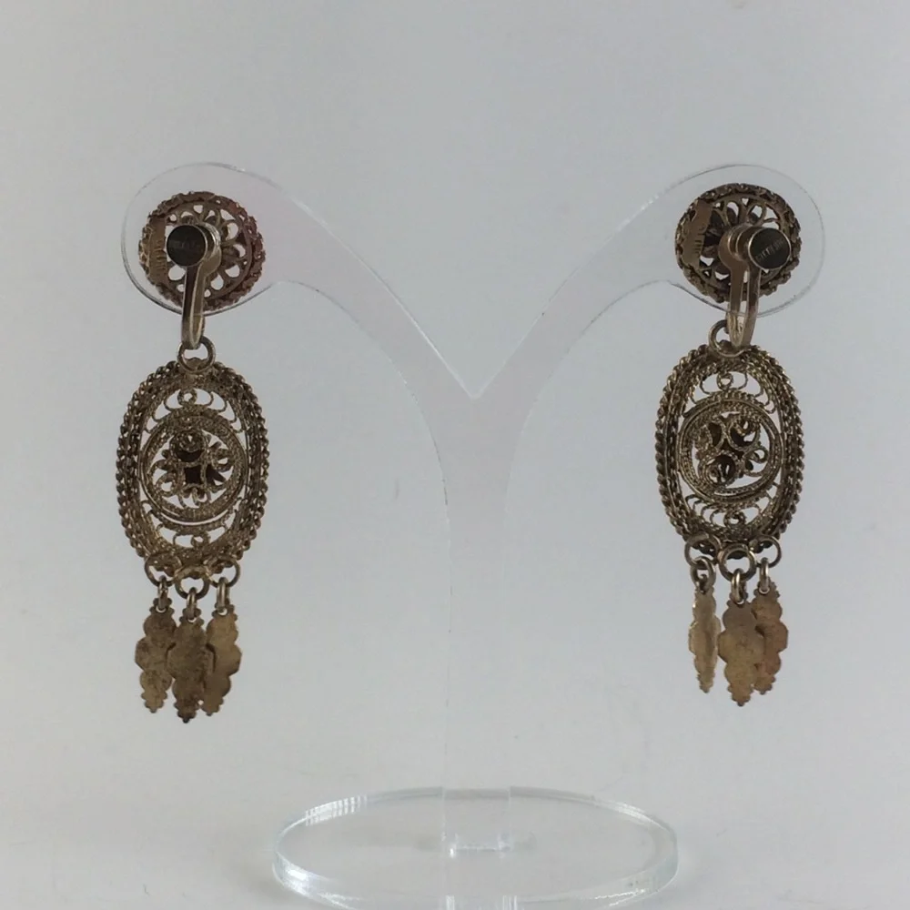 Vintage Gold plated sterling earrings